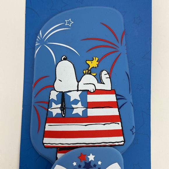 Peanuts Snoopy 2 pack silicone spatula set NWT Red White & Blue - Picture 4 of 13